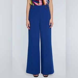 The Inez Buckle Detail Wide Leg Pants